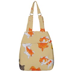 Gold Fish Seamless Pattern Background Center Zip Backpack by Amaryn4rt