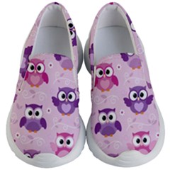 Seamless Cute Colourfull Owl Kids Pattern Kids Lightweight Slip Ons by Amaryn4rt