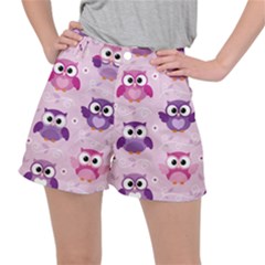 Seamless Cute Colourfull Owl Kids Pattern Ripstop Shorts by Amaryn4rt