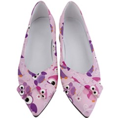 Seamless Cute Colourfull Owl Kids Pattern Women s Bow Heels by Amaryn4rt