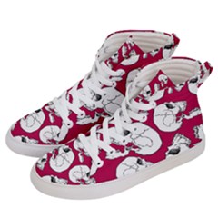 Terrible Frightening Seamless Pattern With Skull Women s Hi-top Skate Sneakers by Amaryn4rt