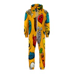 Graffiti Characters Seamless Ornament Hooded Jumpsuit (kids)