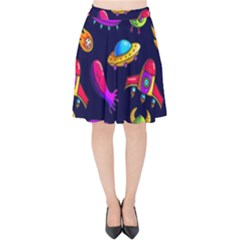 Space Pattern Velvet High Waist Skirt by Amaryn4rt