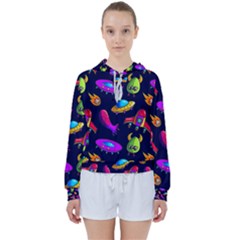 Space Pattern Women s Tie Up Sweat