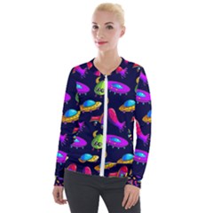 Space Pattern Velour Zip Up Jacket by Amaryn4rt