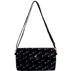 XOXO black and white pattern, kisses and love geometric theme Removable Strap Clutch Bag