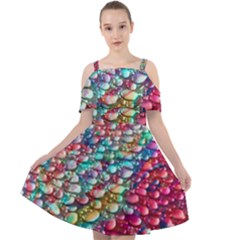 Rainbow Support Group  Cut Out Shoulders Chiffon Dress