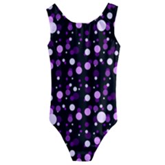 Purple, Pink Bokeh Dots, Asymmetric Polka Dot With Modern Twist Kids  Cut-out Back One Piece Swimsuit by Casemiro