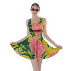 Pink Flower Seamless Pattern Skater Dress by Amaryn4rt