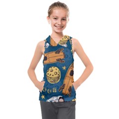 Missile Pattern Kids  Sleeveless Hoodie by Amaryn4rt