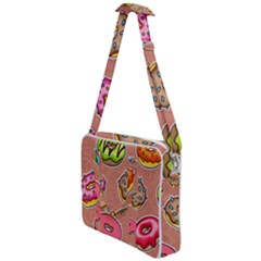 Doughnut Doodle Colorful Seamless Pattern Cross Body Office Bag by Amaryn4rt