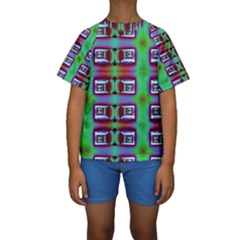 Corridor Nightmare Kids  Short Sleeve Swimwear by ScottFreeArt