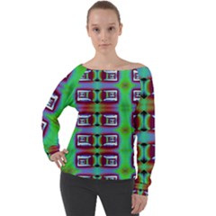 Corridor Nightmare Off Shoulder Long Sleeve Velour Top by ScottFreeArt