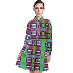 Corridor Nightmare Long Sleeve Chiffon Shirt Dress