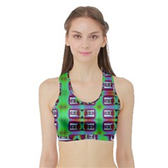 Corridor Nightmare Sports Bra With Border by ScottFreeArt