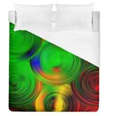 Pebbles In A Rainbow Pond Duvet Cover (queen Size)