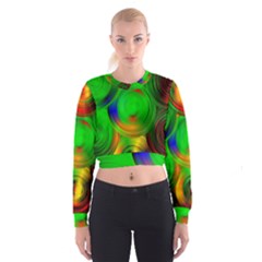 Pebbles In A Rainbow Pond Cropped Sweatshirt