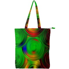 Pebbles In A Rainbow Pond Double Zip Up Tote Bag