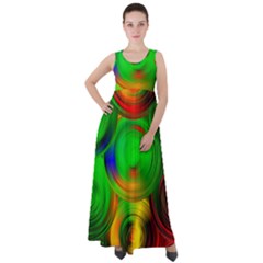Pebbles In A Rainbow Pond Empire Waist Velour Maxi Dress