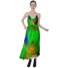 Pebbles In A Rainbow Pond Tie Back Maxi Dress