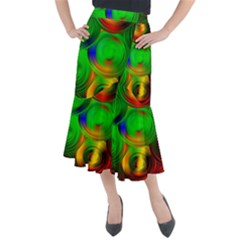 Pebbles In A Rainbow Pond Midi Mermaid Skirt by ScottFreeArt