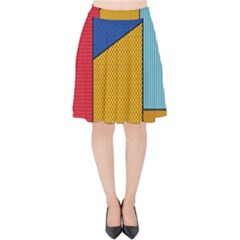 Dotted Colors Background Pop Art Style Vector Velvet High Waist Skirt by Amaryn4rt