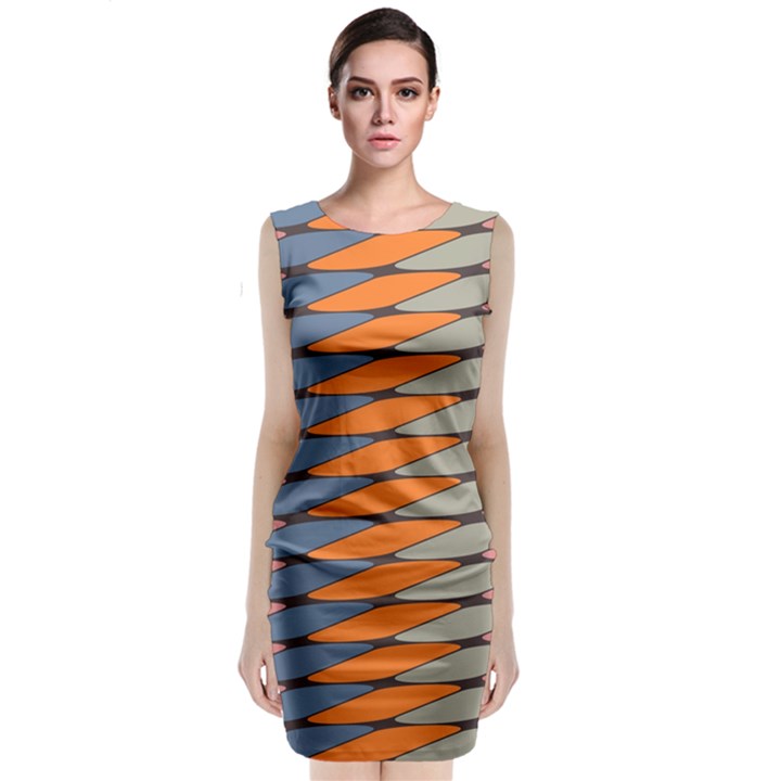 Zappwaits Pattern Classic Sleeveless Midi Dress