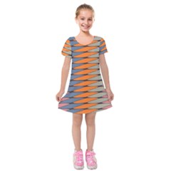 Zappwaits Pattern Kids  Short Sleeve Velvet Dress by zappwaits