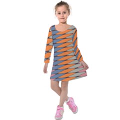 Zappwaits Pattern Kids  Long Sleeve Velvet Dress by zappwaits