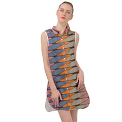 Zappwaits Pattern Sleeveless Shirt Dress by zappwaits