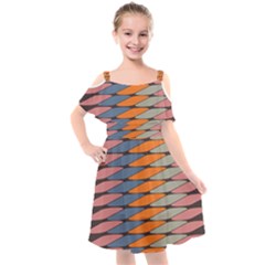 Zappwaits Pattern Kids  Cut Out Shoulders Chiffon Dress by zappwaits
