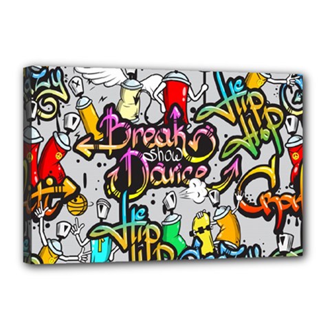 Hip Hop Background Canvas 18  X 12  (stretched) by Amaryn4rt