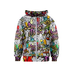 Hip Hop Background Kids  Zipper Hoodie by Amaryn4rt