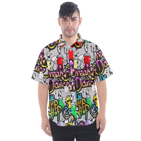 Hip Hop Background Men s Short Sleeve Shirt by Amaryn4rt