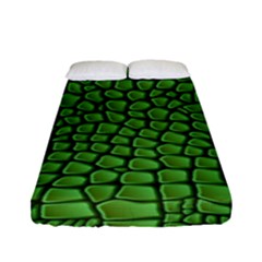 Seamless Pattern Crocodile Leather Fitted Sheet (full/ Double Size) by Amaryn4rt