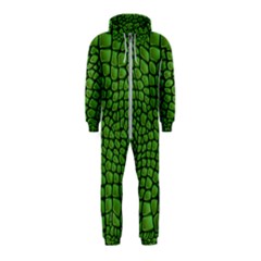 Seamless Pattern Crocodile Leather Hooded Jumpsuit (kids)