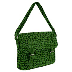 Seamless Pattern Crocodile Leather Buckle Messenger Bag
