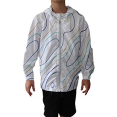 Abstract Colorful Topographic Map Design Vector Kids  Hooded Windbreaker by Amaryn4rt