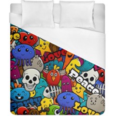 Graffiti Characters Seamless Pattern Duvet Cover (california King Size) by Amaryn4rt