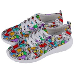 Graffit Characters Seamless Pattern Art Men s Lightweight Sports Shoes by Amaryn4rt