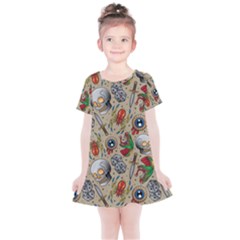 Tattoo Pattern Kids  Simple Cotton Dress by Amaryn4rt