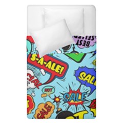 Comic Bubbles Seamless Pattern Duvet Cover Double Side (single Size)