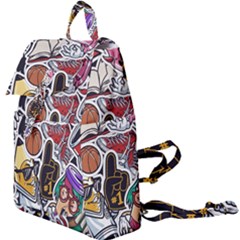 Vintage College Colorful Seamless Pattern Buckle Everyday Backpack by Amaryn4rt