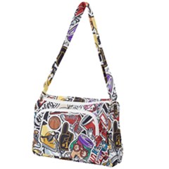 Vintage College Colorful Seamless Pattern Front Pocket Crossbody Bag by Amaryn4rt