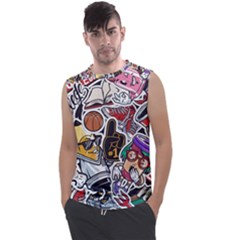 Vintage College Colorful Seamless Pattern Men s Regular Tank Top by Amaryn4rt