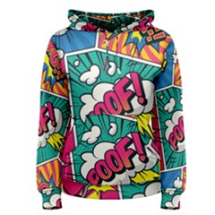 Comic Colorful Seamless Pattern Women s Pullover Hoodie by Amaryn4rt