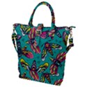 Vintage Colorful Insects seamless Pattern Buckle Top Tote Bag View1