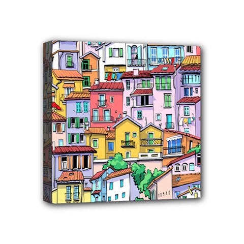 Menton Old Town France Mini Canvas 4  X 4  (stretched) by Amaryn4rt