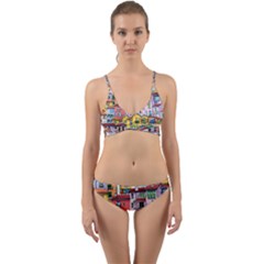 Menton Old Town France Wrap Around Bikini Set by Amaryn4rt