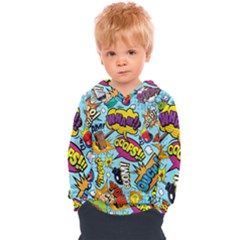 Comic Elements Colorful Seamless Pattern Kids  Overhead Hoodie by Amaryn4rt